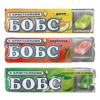 бобс леденцы, в ассортименте, 35г