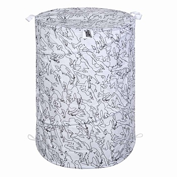 by русские супергерои корзина для белья с ручками, полиэстер, 45x45x65 см, белая