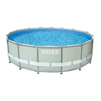 intex бассейн каркасный призматический, 457х107 см, встроенный фильтр-насос, 26724np