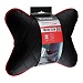 ЕРМАК Подушка-косточка на подголовник, искусственная кожа, эластичная лента, 30х24х13 см, черны