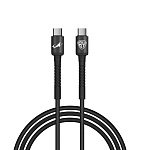 by роскосмос кабель для зарядки xxl type-c-type-c, 1,5м, быстрая зарядка 3а, pd 65w, черный от магазина Барс