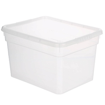 ящик для хранения с крышкой 5л basic, полипропилен, 25х19х16см от магазина Барс