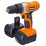 дрель-шуруповерт аккум. дша 12-2 /ni-cd/12v/1,2 а*ч/0-550об/мин/15н*м/ 2 аккум/кейс. ермак