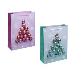 пакет подарочный бумажный тм сноу бум 18x24x7 см, 2 дизайна