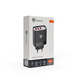 by сетевое зарядное устройство максимум, быстрая зарядка qc3.0, 3xusb, 30 вт, черный от магазина Барс