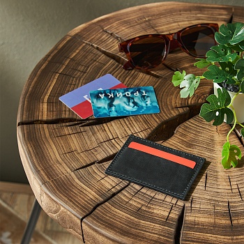 визитница (кардхолдер) натур.кожа арт.213 черный пулап 254