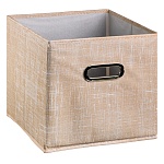 короб стеллажный тм vetta лён, полиэстер, 25х25х25см, бежевый от магазина Барс
