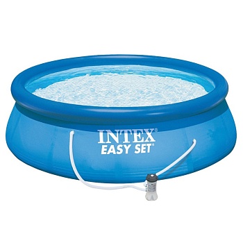 intex бассейн надувной изи сет 305x76см, 3853л, насос с фильтром 1250л/ч, 28122np