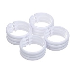 кольца для шторы в ванную тм vetta, 12шт, d 4,5 см, пластик, цвет белый от магазина Барс