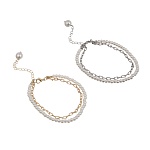 браслет 15,5см, медь, стекло, 2 цвета, бж25-19