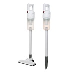 leben пылесос беспроводной, 100вт, 7.4в/2300 мач, 2 насадки, hepa фильтр, 0,85л, пластик, белый интернет-магазин «Барс»