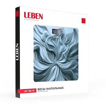leben весы напольные электронные "blue", жк-дисплей, макс. нагр.до 180кг, 28х28см интернет-магазин «Барс»