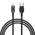 by кабель для зарядки антарес ip, 1м, 2.4a, штекер с подсветкой, плетен. кабель от магазина Барс