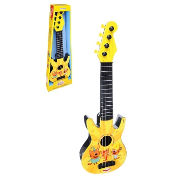 игроленд игрушка музыкальная гитара "три кота", abs, нейлон,43х14,5х3,7см