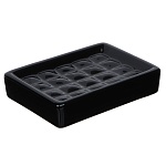 vetta мыльница, керамика, 12,5x9,5x2,5 cм, графит, глянцевый от магазина Барс