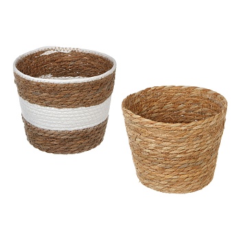 кашпо плетеное тм inbloom, 20х15х17см, бумажный жгут от магазина Барс