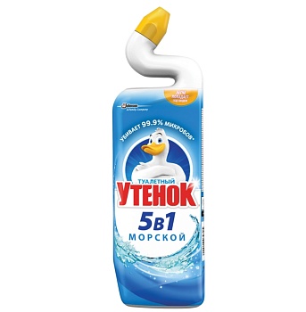 средство чистящее для уборки туалета 900 мл туалетный утенок "морской" 338583   1/12