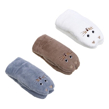 galante рукавицы женские из эко меха в виде котика, р-р 18-20, 3 цвета, сзпв24-43