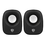 колонки компьютерные проводные by, 6w., 3.5 мм. mini-jack, usb, регулятор громкости, пластик, чёрный от магазина Барс