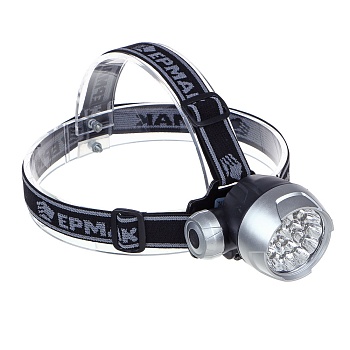 ермак фонарь налобный 17 ярк. led, 3xaaa, 7,6х5см