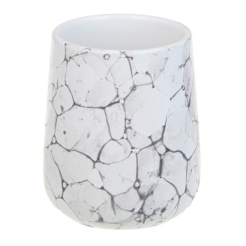 vetta стакан для ванной комнаты, 400 мл, 10,5x9x9 см, керамика, "космос", мрамор белый от магазина Барс