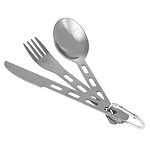 набор 3 предмета тм by русские супергерои, (ложка, вилка, нож на карабине), сталь