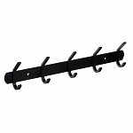 вешалка настенная, 5 двойных крючков, тм vetta, алюминий, черный цвет от магазина Барс