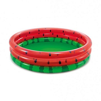 intex бассейн арбуз, 3 кольца, от 2 лет,168х38 см, 58448np