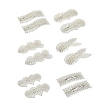 зажим для волос со стразами 2шт, тм юниlook, 6-8см, металл, искусствен. жемчуг, 6 дизайнов, #14