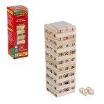 игроленд настольная игра "падающая башня", дерево, 5,5х5,5х18,5см интернет-магазин «Барс»