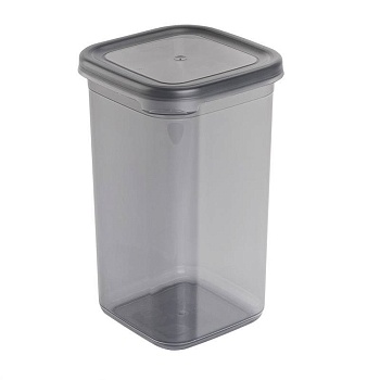 ёмкость для сыпучих продуктов 1,4л 110х105х185, пластик, графит интернет-магазин «Барс»