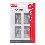 vetta крючки самоклеящиеся, 4 шт, нерж. сталь от магазина Барс