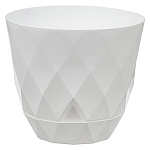 горшок laurel 4,5л, d22см, h19см с поддоном белый от магазина Барс