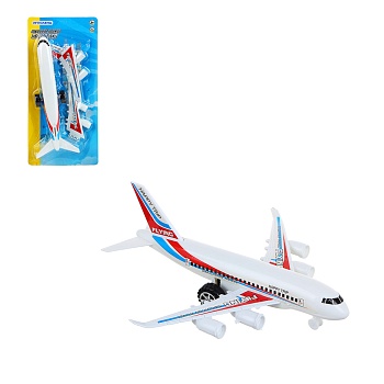 игроленд игровой набор самолёт, инерционный, 20 см, сборный, abs,pp, 12х26x4см, 2 дизайна