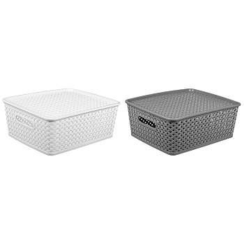 vetta корзина для хранения с крышкой "сеул", 35x29x13,5см от магазина Барс