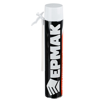 пена монтажная тм ермак, всесезон, баллон 1л, м.брутто 490г, трубка, выход до 20л