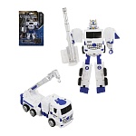 игроленд робот трансформирующийся "городская техника", abs, 15 дизайнов, 17,7х7х25 см интернет-магазин «Барс»
