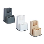 подставка для столовых приборов тм vetta, 15х17х20,3см, пластик, 3 цвета от магазина Барс