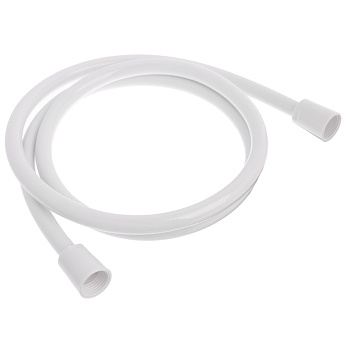 шланг для душа, 150см, 1/2"(имп)-1/2"(имп), пвх, пластик, белый