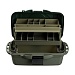 AZOR FISHING Ящик рыболова двухполочный, 40x19,5x21см, пластик, зеленый (MB-PL-07_1 )