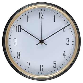 ladecor chrono часы настенные круглые, пластик, d27 см, 1xаа, тикающий ход, пластик, арт08-11