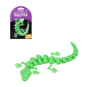 игроленд игрушка антистресс "ящерка", abs, 18,5х6см, 3 дизайна