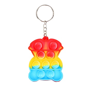 игроленд брелок игрушка антистресс головоломка, 7х5см, силикон, металл, 9 дизайнов