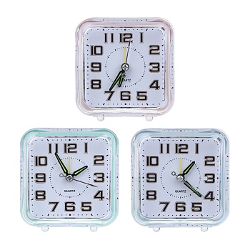 ladecor chrono будильник с подсветкой, 1*аа, 8,5х8,5х4,5 пластик, 3 цвета