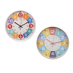 часы обучающие "азбука времени" d-30см, пластик 1xaa, 2 цвета, ladecor chrono