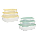 набор прямоугольных контейнеров пищевых 3шт (1л; 1,7л; 2,7л), пластик интернет-магазин «Барс»