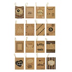 открытка бирка, 6,7x9,4 см, бумага, микс дизайнов