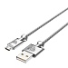 BY Кабель для зарядки Metall Micro USB, 1м, 3A, QC 3.0, металл