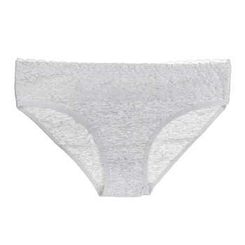 galante трусы-слипы женские с декором, р.46, 95%хлопок, 5%спандекс, серый нб25-12