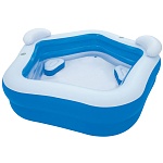 bestway семейный бассейн backyard oasis, с сиденьями и подголовниками, пвх, 213х206х69см, 575л, от 6